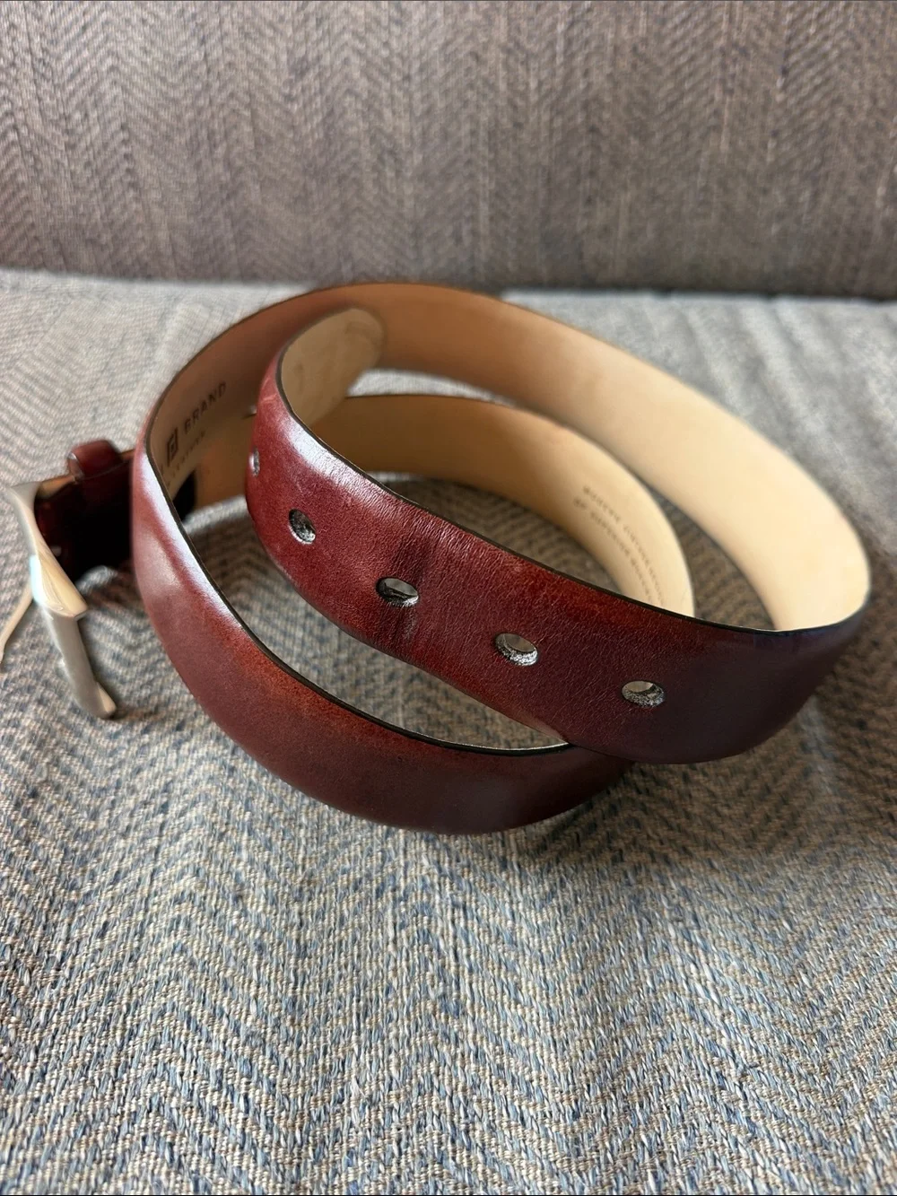 Fossil Brown Leather Belt Size: 44”